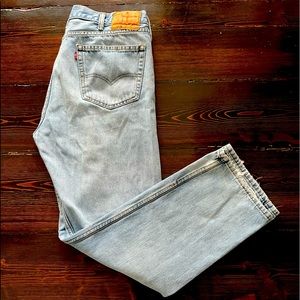 Men’s Authentic LEVI’S 505 Light Washed Denim Jeans Size 38/32 Great Condition